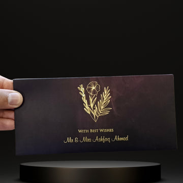 Dark Maroon Flourish Envelope