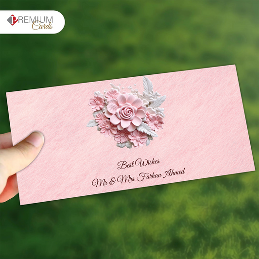 Pastel Pink Floral Envelope