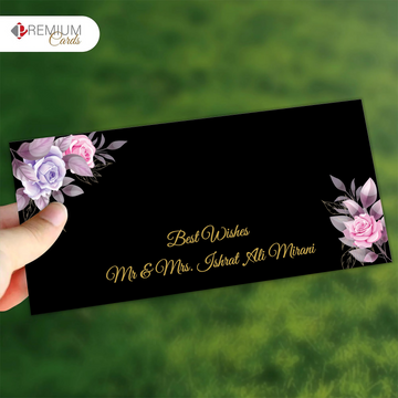 Black & Pink Floral Envelope