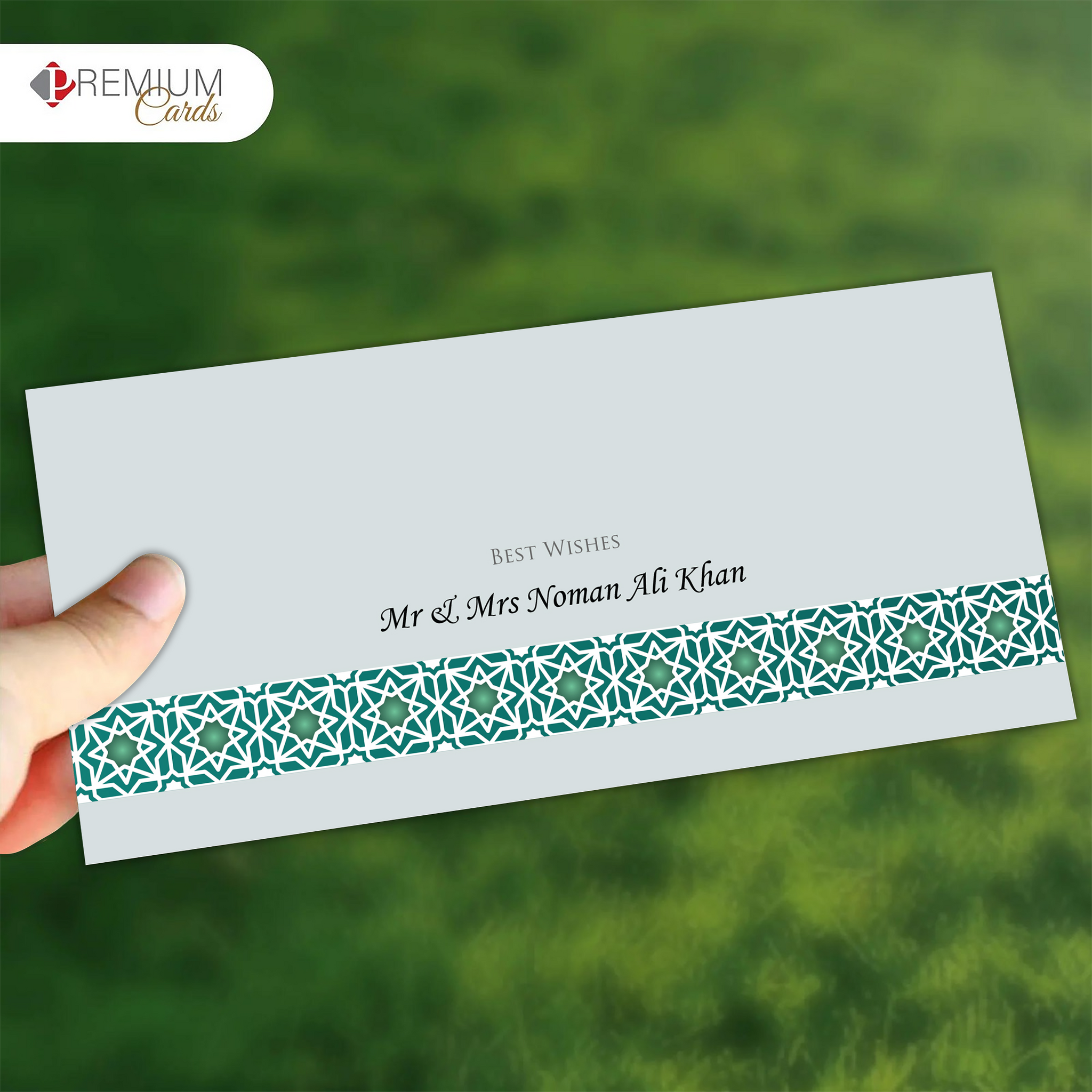 Blue Border Envelope