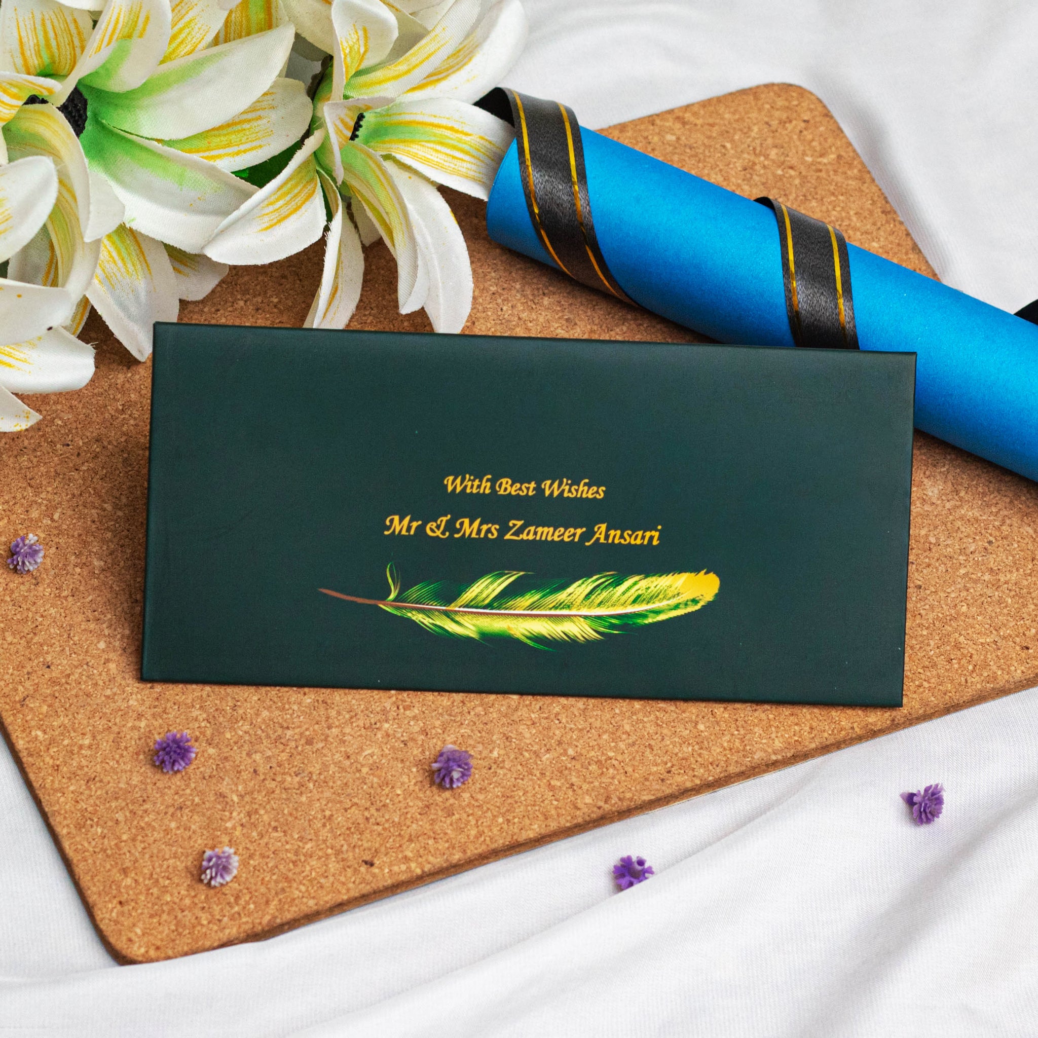 Best Wishes Green Envelope