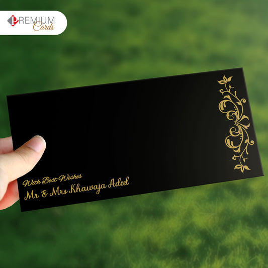 Matte Black Best Wishes Envelope