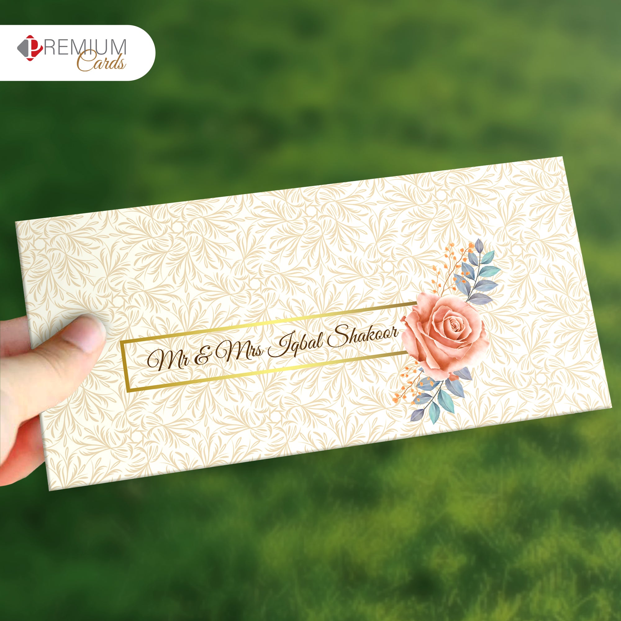 Pearl leaf  Best Wishes Envelope