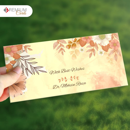 Abstract leaf  Best Wishes Envelope