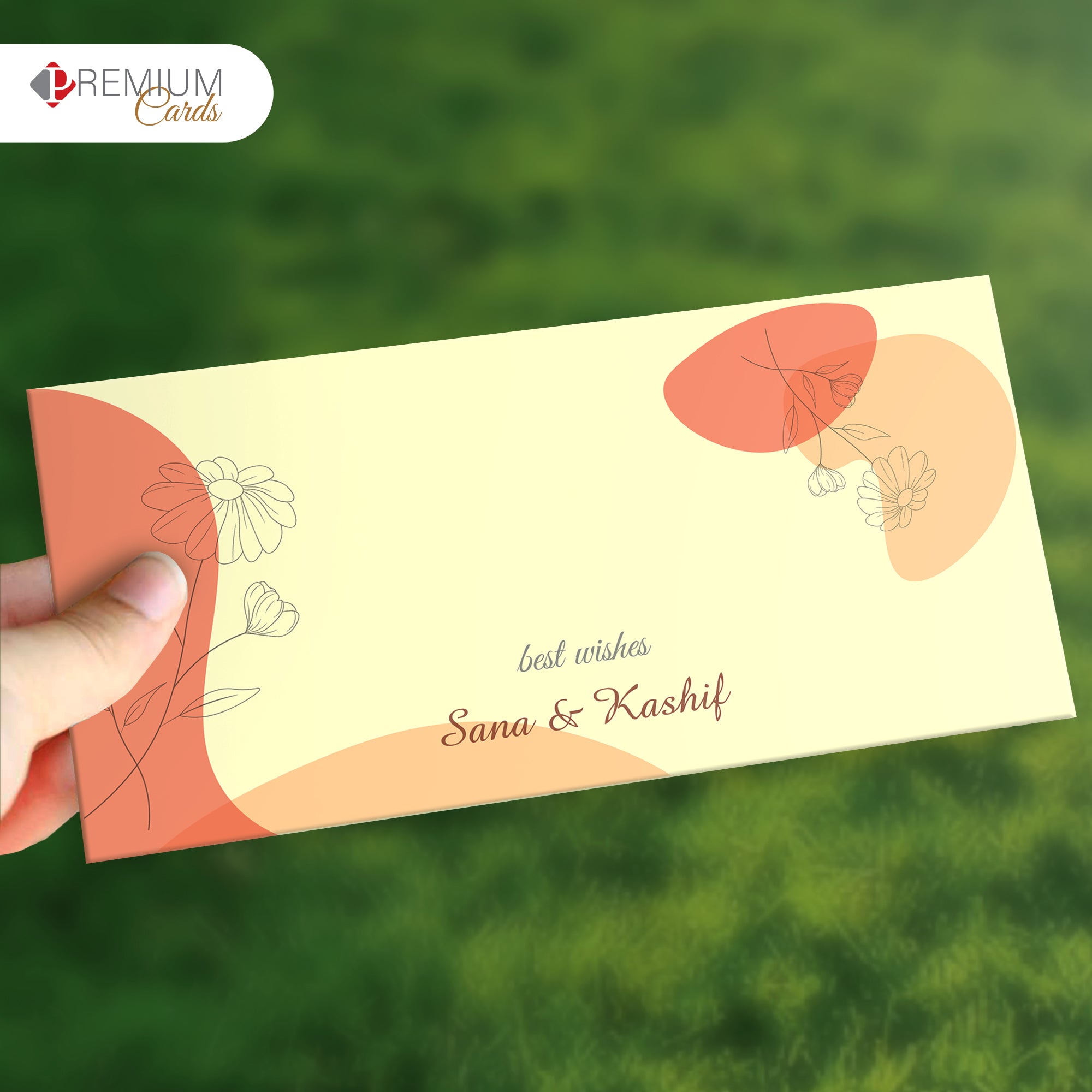 Colorful Crafted  Best Wishes Envelope