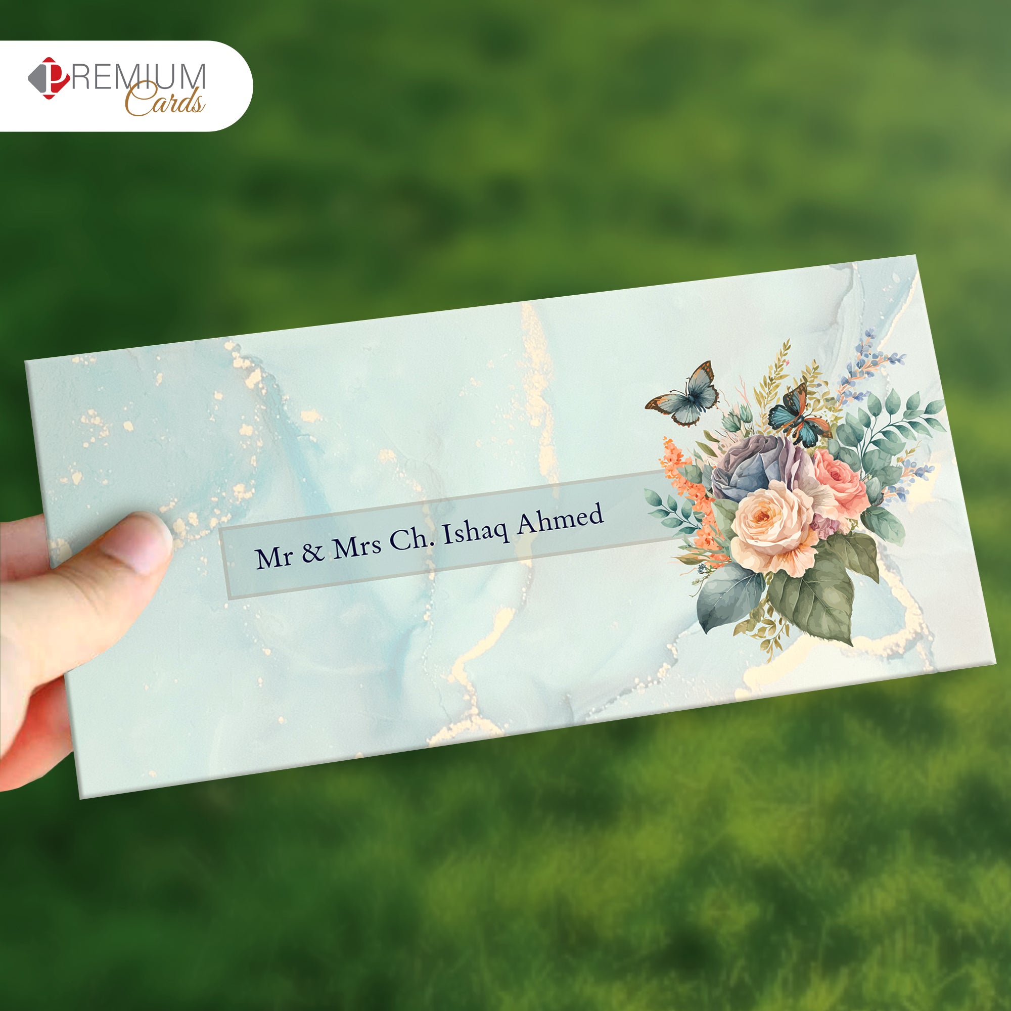 Multi Flower  Best Wishes Envelope