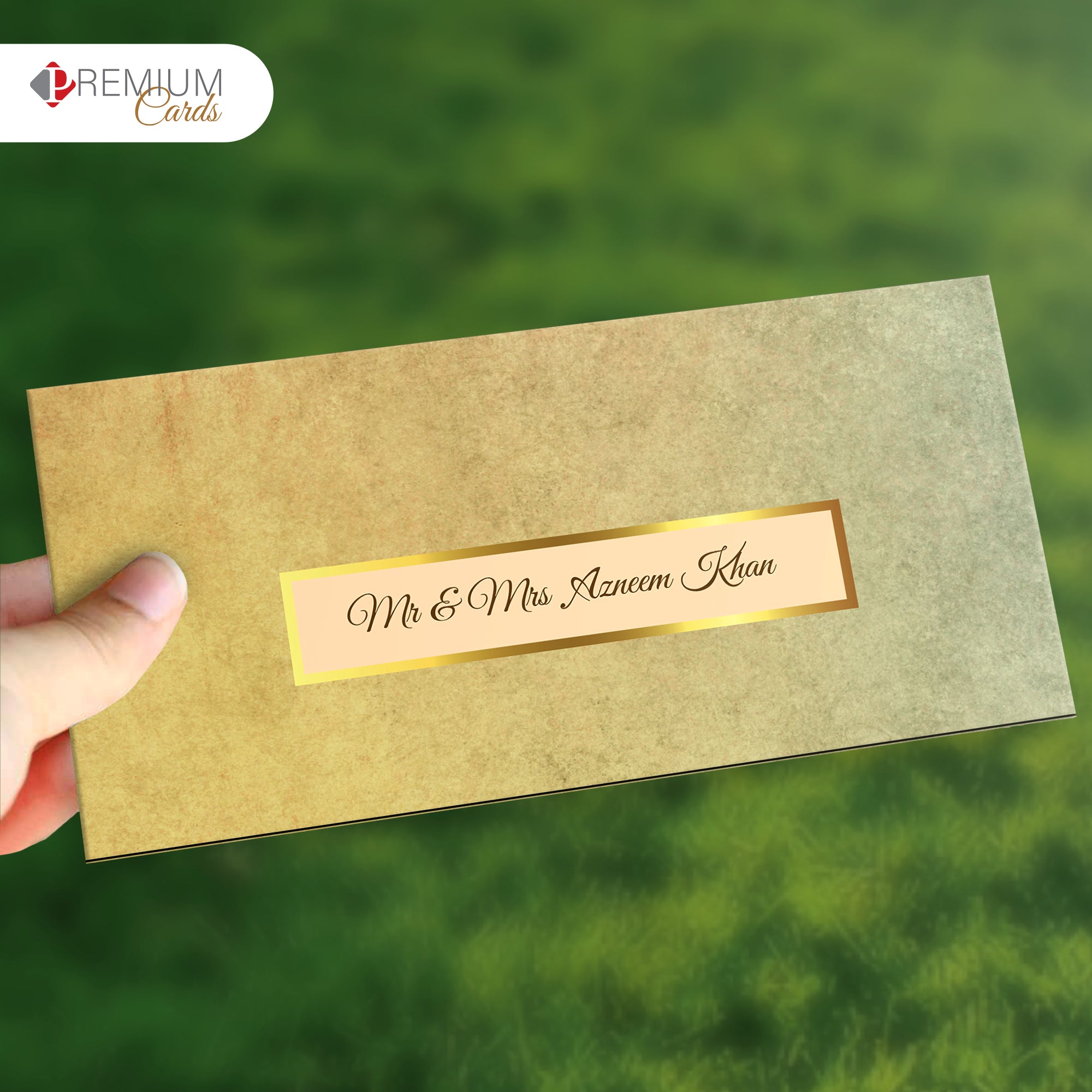 Golden  Best Wishes Envelope