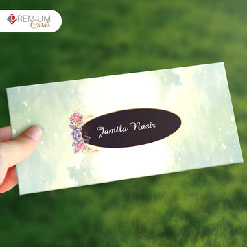 Shinny Green  Best Wishes Envelope