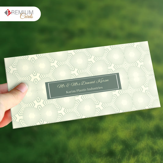 Embossed Green  Best Wishes Envelope