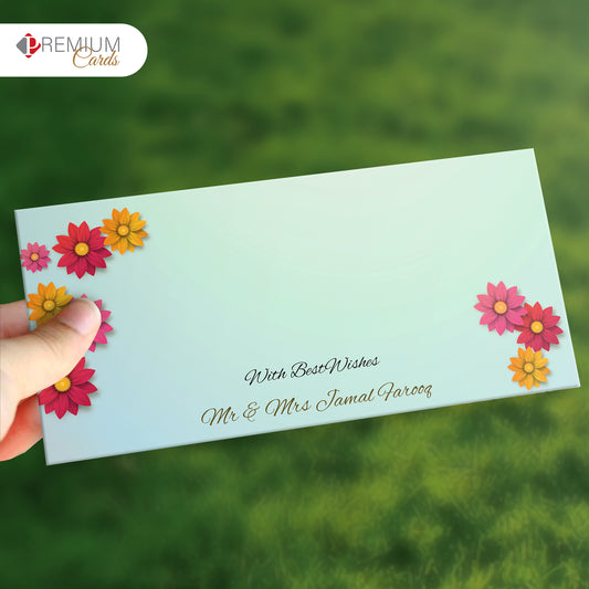 Crafted Blue  Best Wishes Envelope