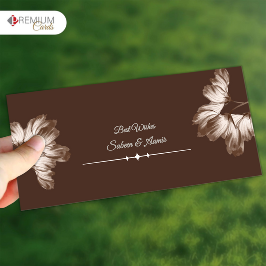 Brown Stylish floral Envelope