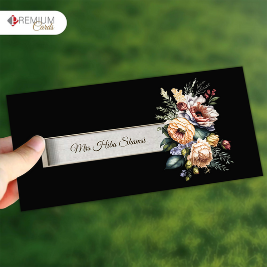 Midnight Flower Splash Envelope