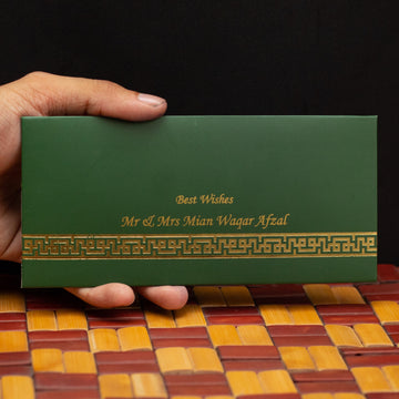 Green Gold Envelope