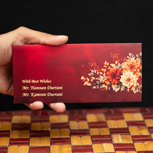 Crimson Petal Envelope