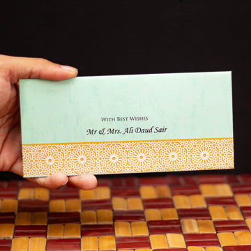 Geometric Teal Envelope
