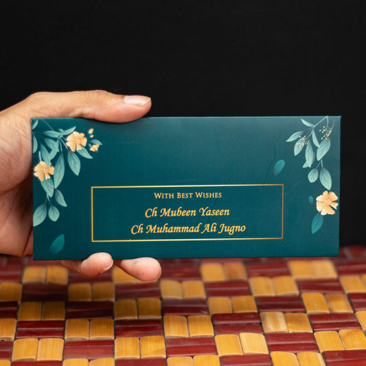 Teal Blossom Envelope