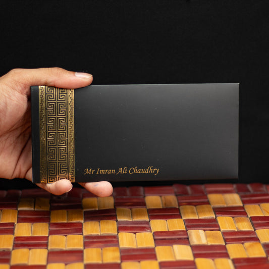 Black & Gold Geometric Envelope