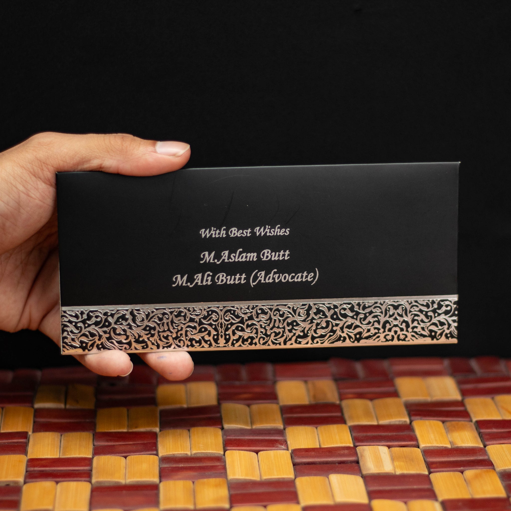 Structured Black Envelope