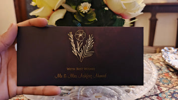 Dark Maroon Flourish Envelope