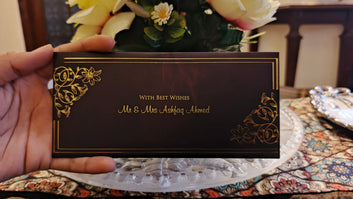 Maroon With Golden Floral