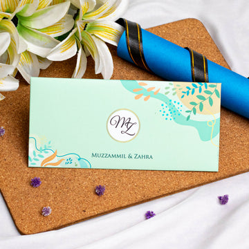 Stylish Imprint Blue Envelope