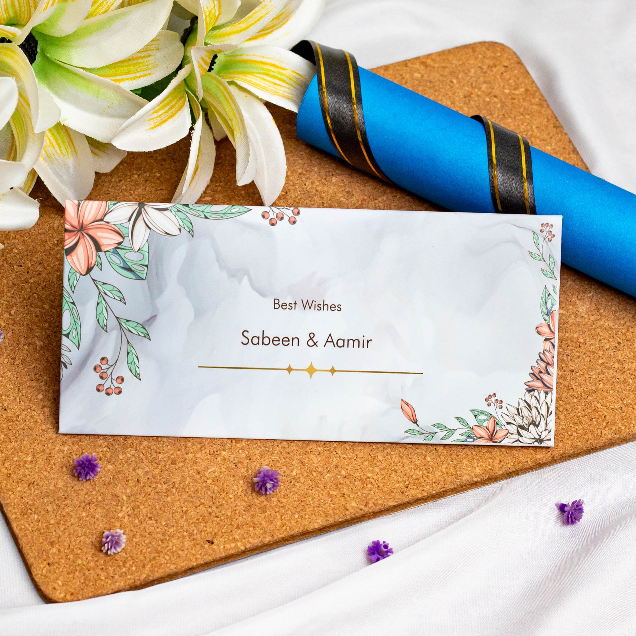 Smoky Floral Envelope