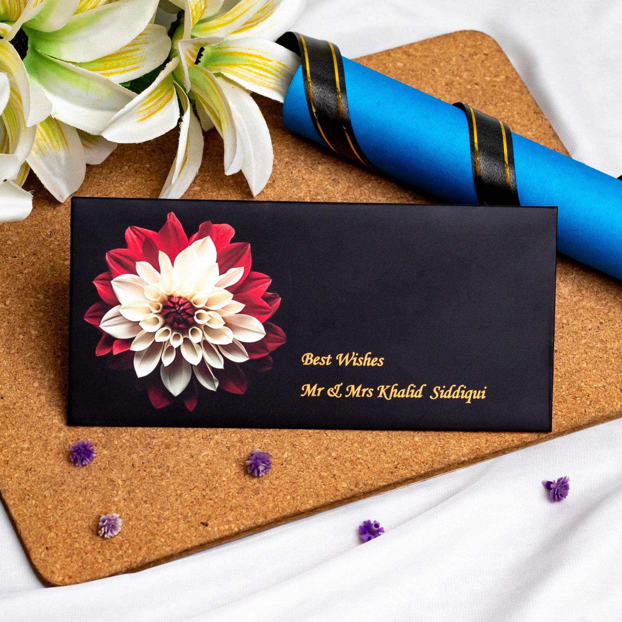 Midnight Rose Print Envelope