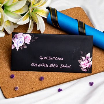 Black & Pink Floral Envelope