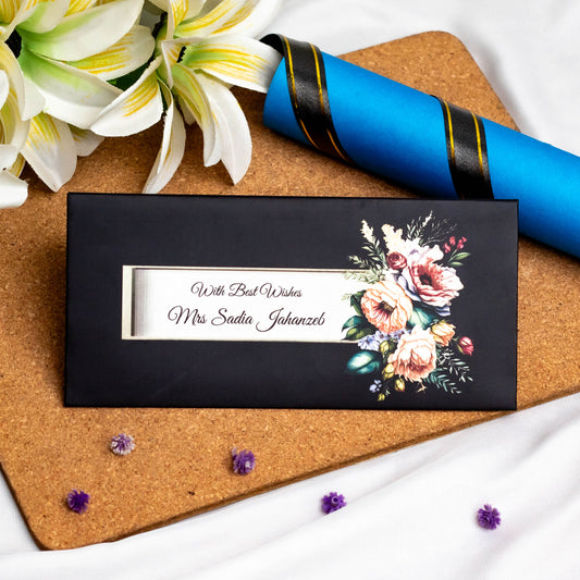 Midnight Flower Splash Envelope