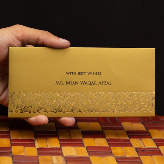 Gold Lined Thoughts Envelope