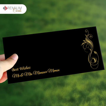 Black Petal Purity Best Wishes Envelope