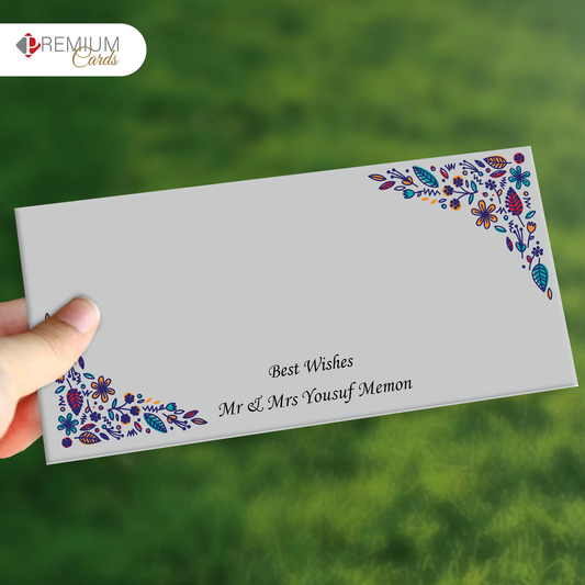 Colorful Floral Best Wishes Envelope