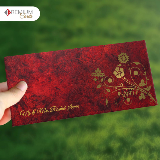 Red Blooming Best Wishes Envelope